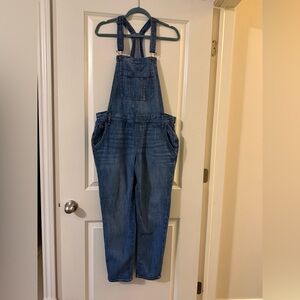 Old Navy 100% Cotton Classic Blue Denim  Overalls Size M women